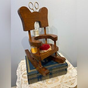 Vintage Rocking Chair Pin Cushion and Notion Holder